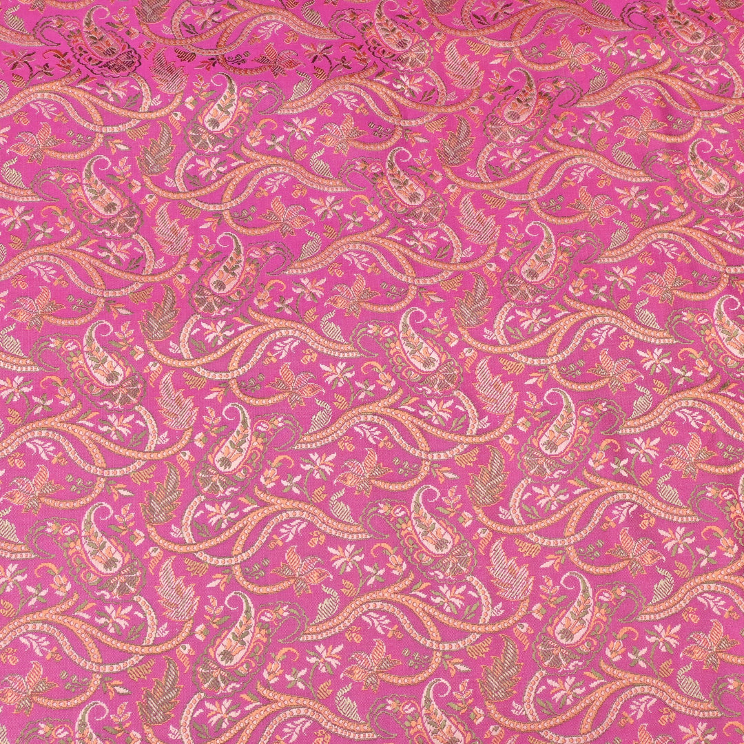 Satin Zari Tehra Brocade Fabrics