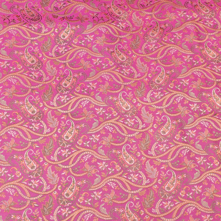 Satin Zari Tehra Brocade Fabrics