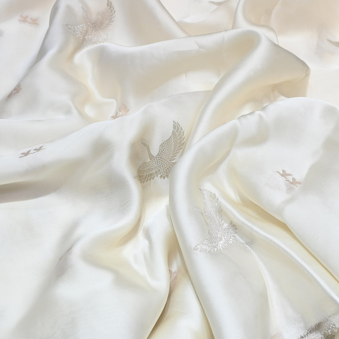 Satin Organza Zari Jacquard Fabric - AL390847-1