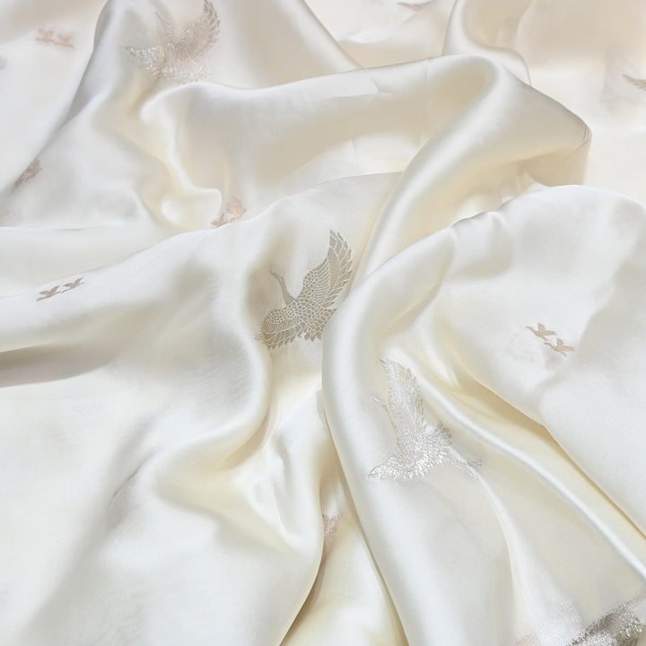 Satin Organza Zari Jacquard Fabric - AL390847-1