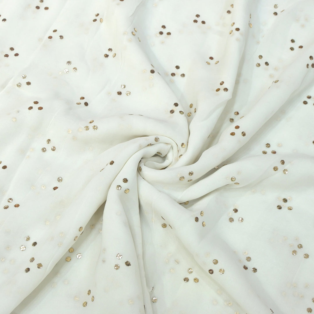 Viscose Georgette Hand Work Mukaish Fabrics
