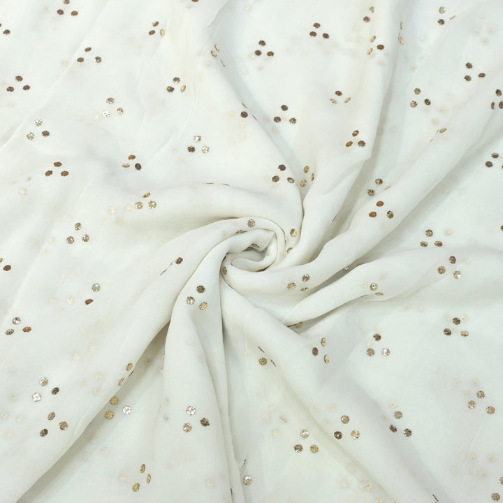 Viscose Georgette Hand Work Mukaish Fabrics