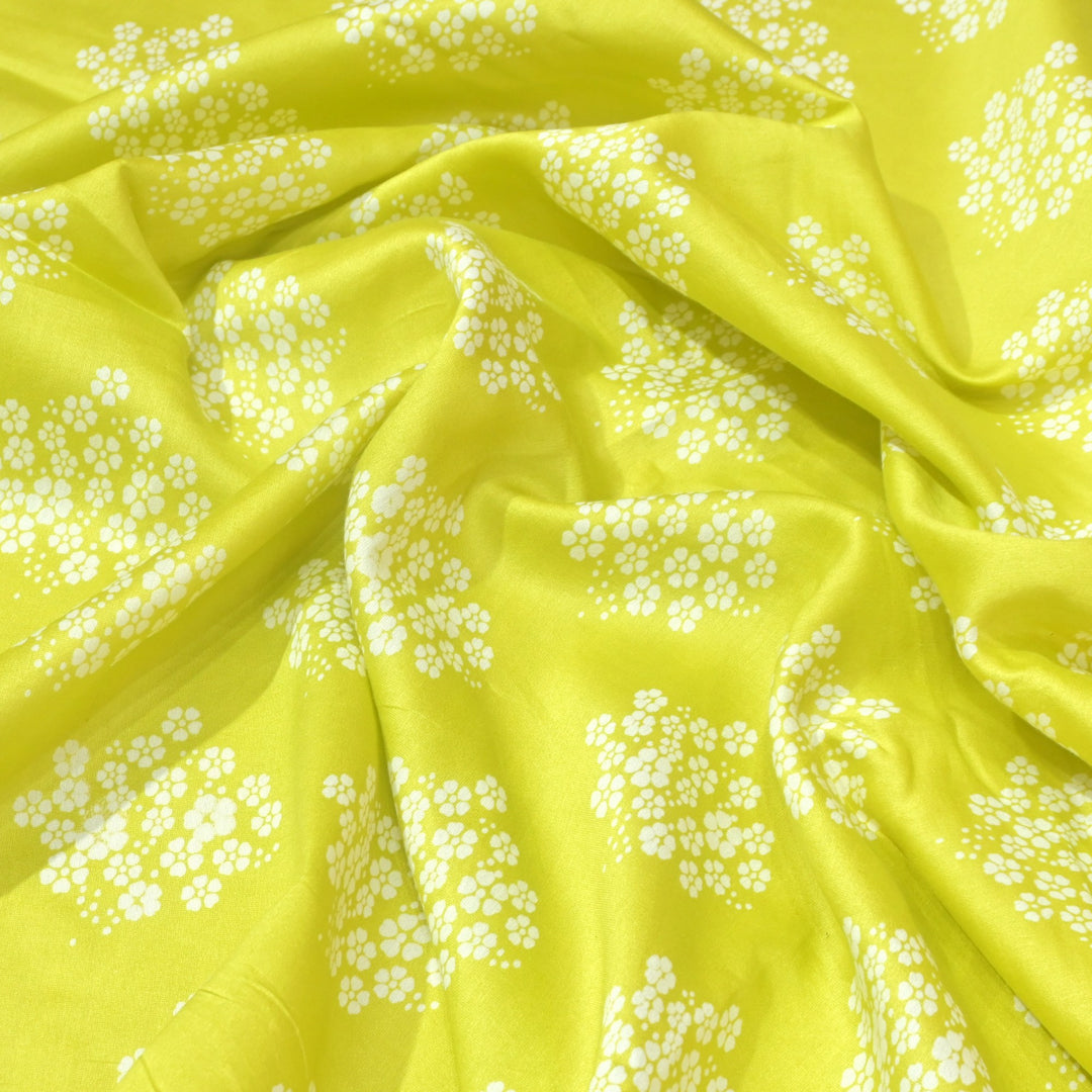 Silk Chanderi Digital Print Fabric