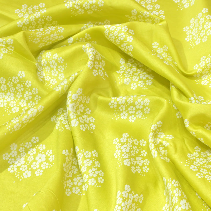 Silk Chanderi Digital Print Fabric