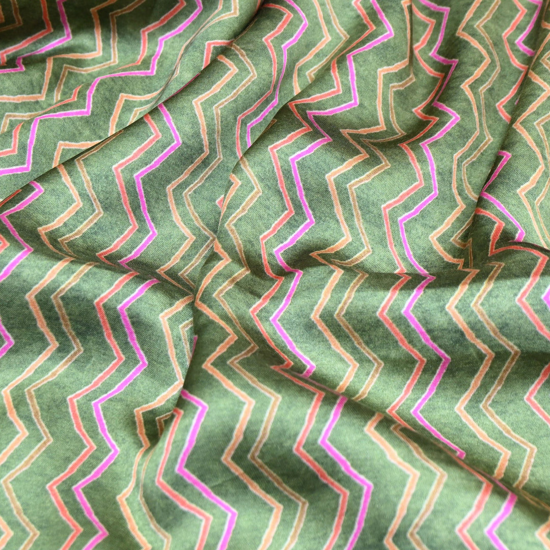 Bemberg Satin Digital Print Fabric– Soft Luxury Designer Satin Fabric 001333-32