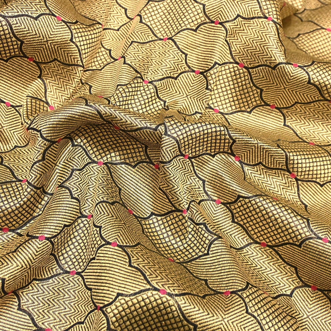 Silk Alfi Antique Zari Brocade Fabrics