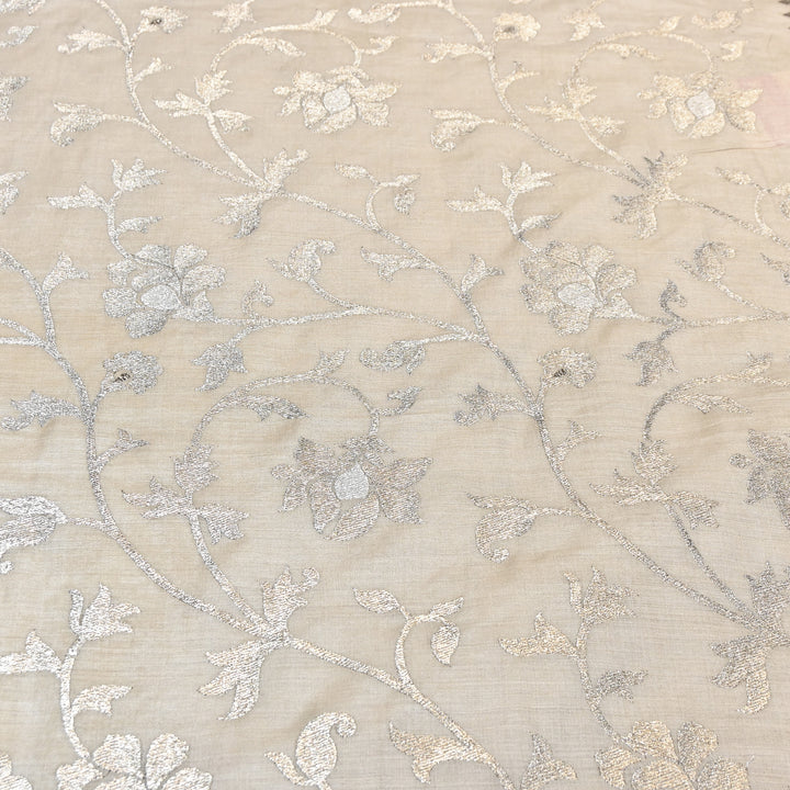 Pure Moonga Silk Zari Embroidery Fabric – Premium Designer Ethnic Fabric for Wedding & Festive Wear -MS3080-1