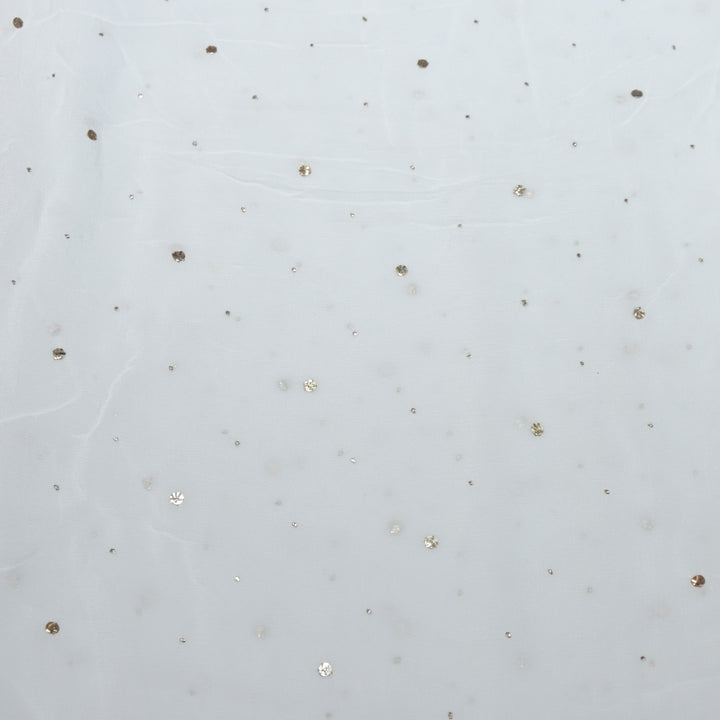 Chinon Chiffon Dana-Tikki Mukaish Hand Work Fabrics