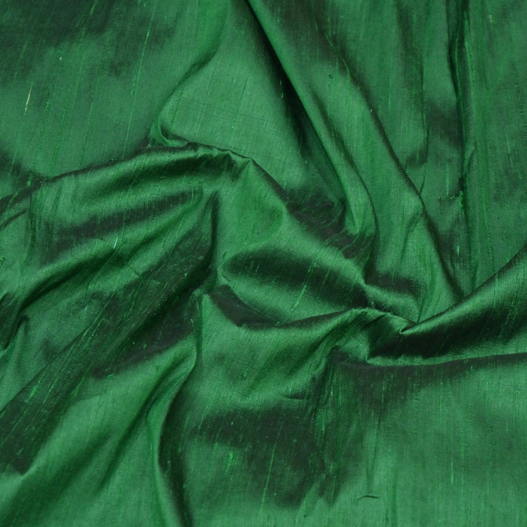 Green Colour 100gm Pure Raw Silk Fabrics