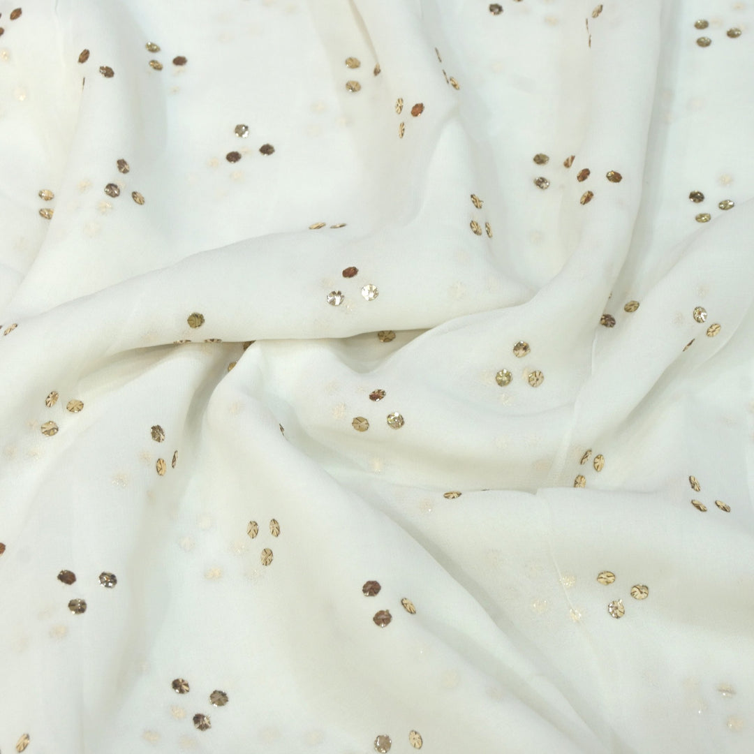 Viscose Georgette Hand Work Mukaish Fabrics