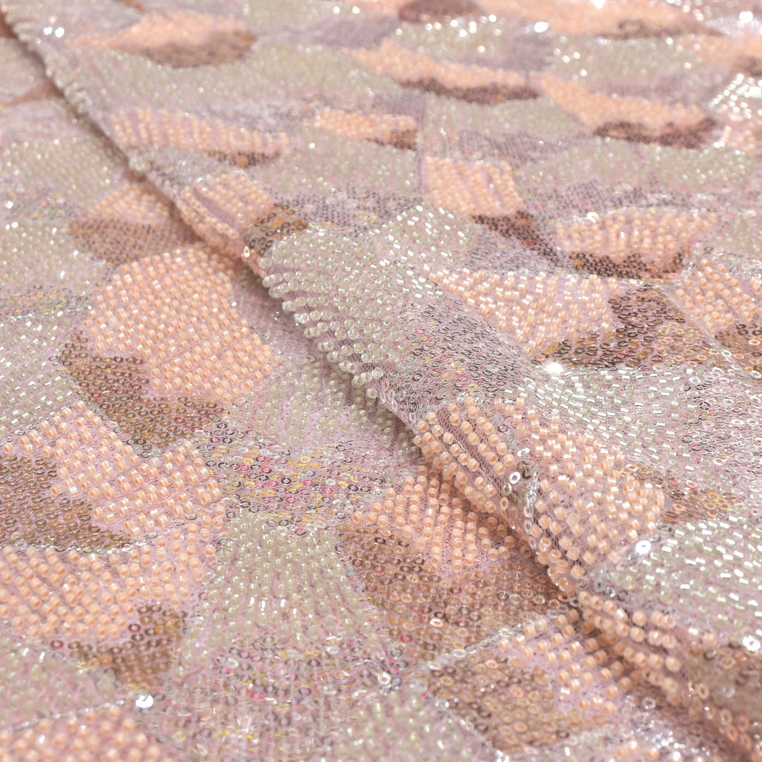 Beautiful Imported Net Cut Dana & Sequins Embroidery Fabric