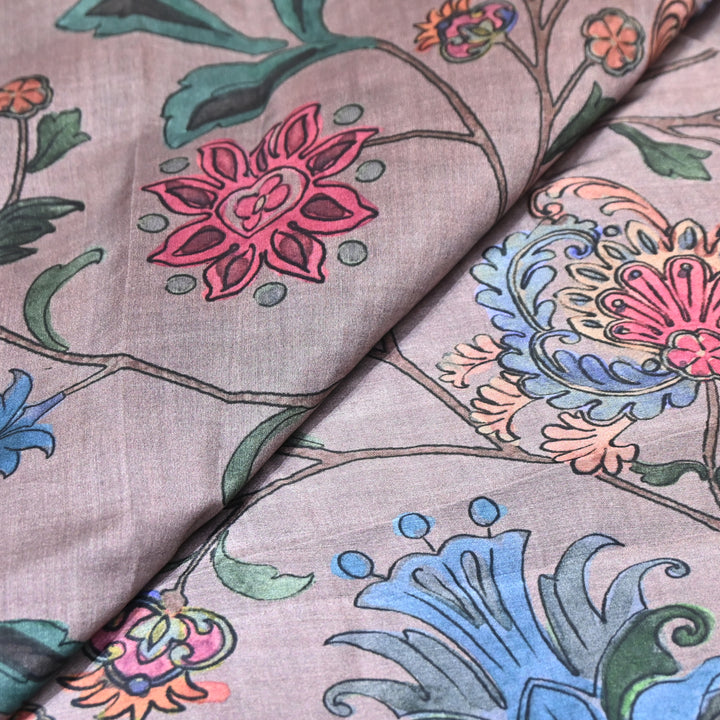 Multicolor Muslin Digital Print Fabric-KTP44-08