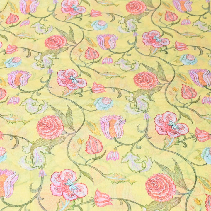 Multi Color Premium Bamberg Satin Digital Print Fabric – 001333-10
