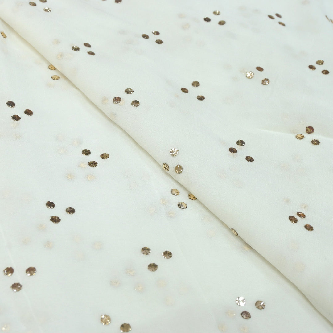 Viscose Georgette Hand Work Mukaish Fabrics