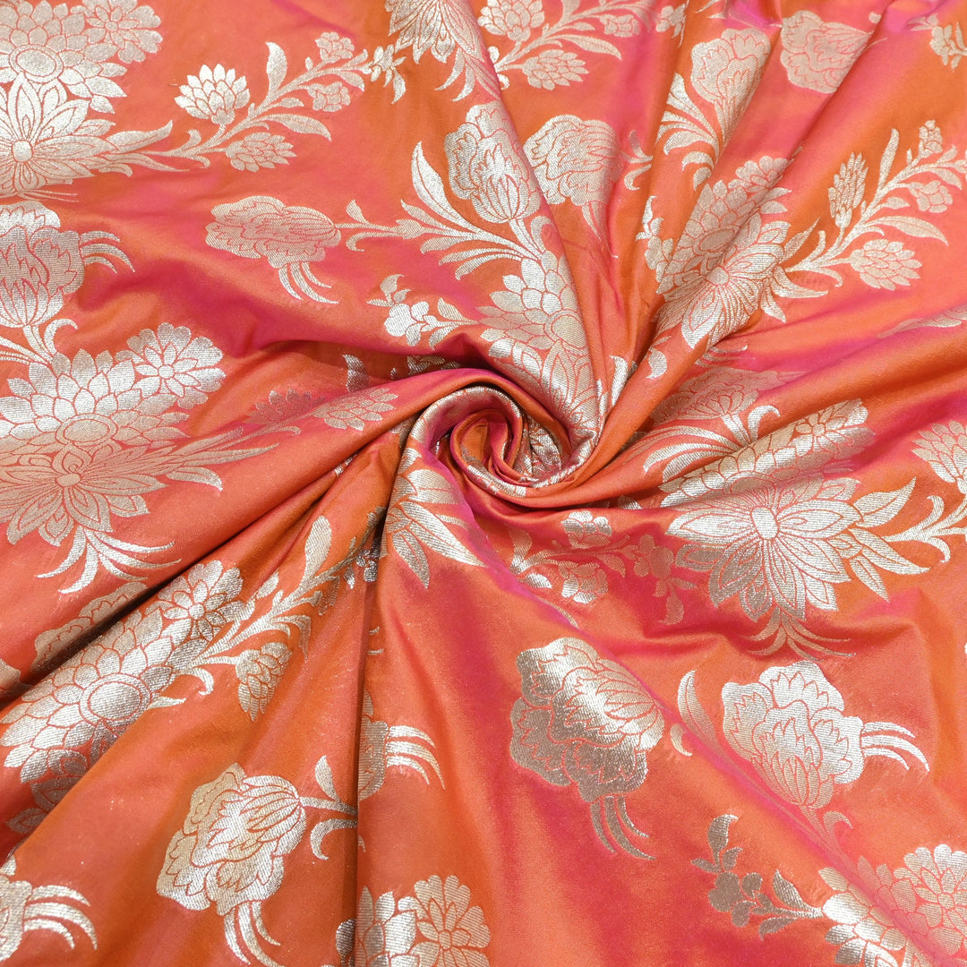 Katan Silk Zari Jaal Brocade Fabrics