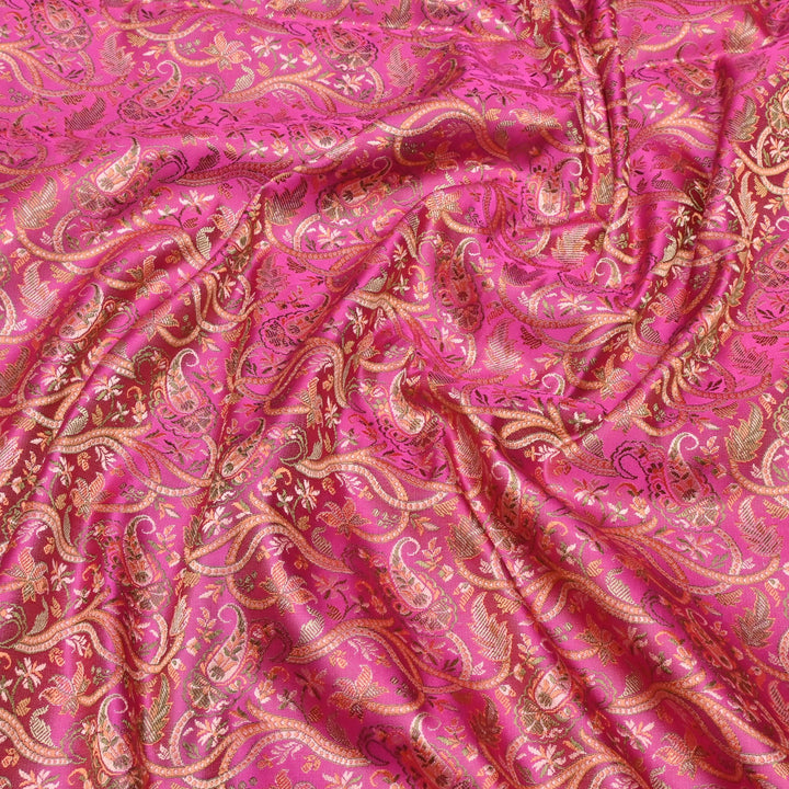 Satin Zari Tehra Brocade Fabrics