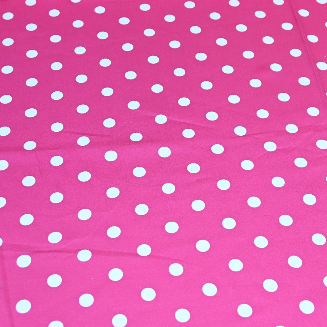 Glace Cotton With Beautiful Polka Dot Print Fabric – Lightweight Designer Cotton Fabric - LT0185-5
