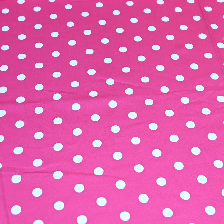 Glace Cotton With Beautiful Polka Dot Print Fabric – Lightweight Designer Cotton Fabric - LT0185-5