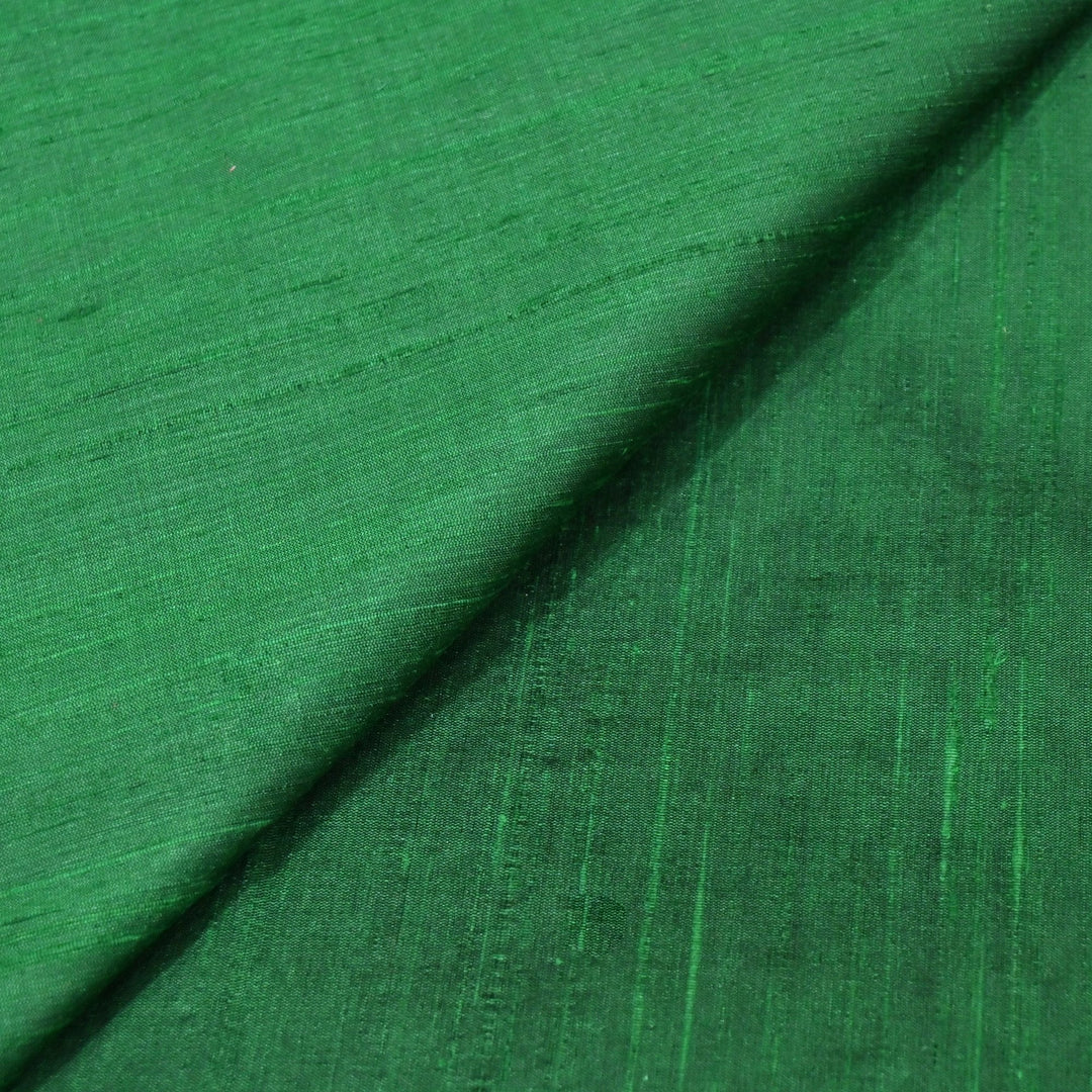 Green Colour 100gm Pure Raw Silk Fabrics