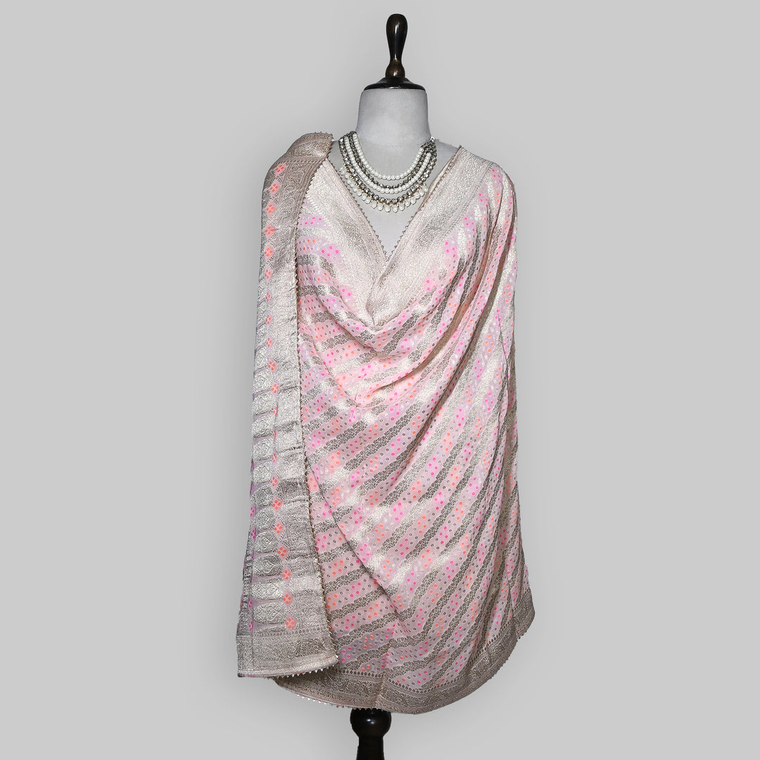 Premium Semi Georgette Leheriya Bandhej Dupatta – Elegant Ethnic Dupatta for Women-A9