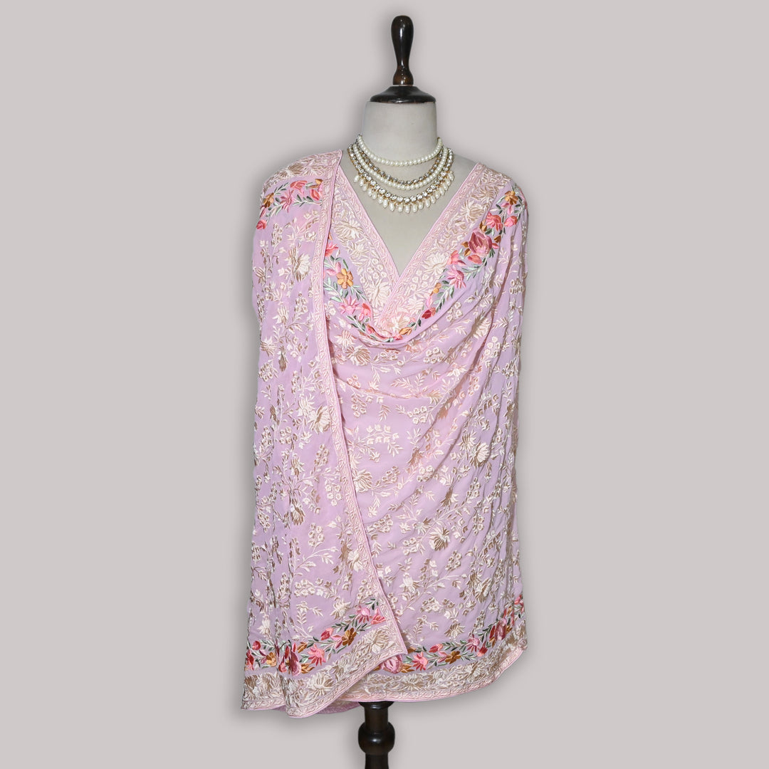 Premium Georgette Thread Embroidery Dupatta | Designer Festive Ethnic Dupatta for Women | F93653-05