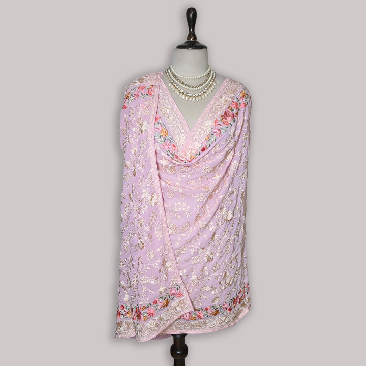 Premium Georgette Thread Embroidery Dupatta | Designer Festive Ethnic Dupatta for Women | F93653-05