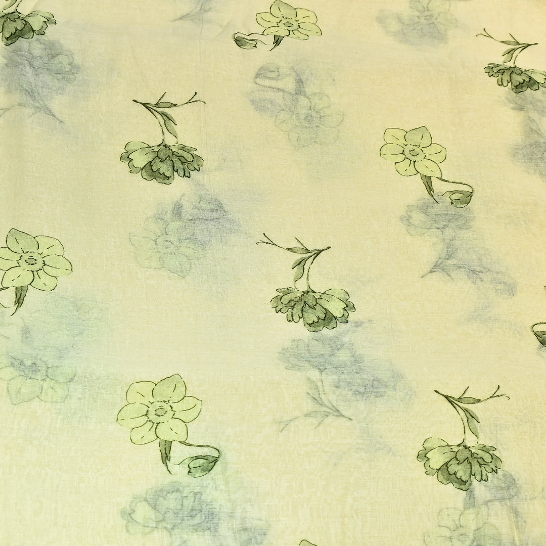 Mul Chanderi Digital Print Fabric - Soft Lightweight Designer Fabric GT0185-1H