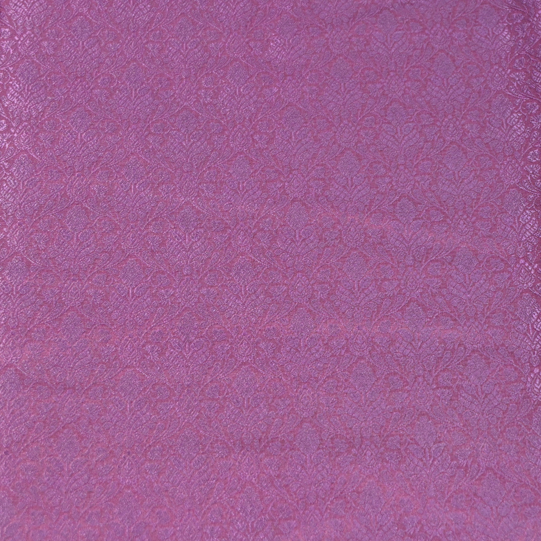 Purple Tanchue Silk Brocade Fabric.