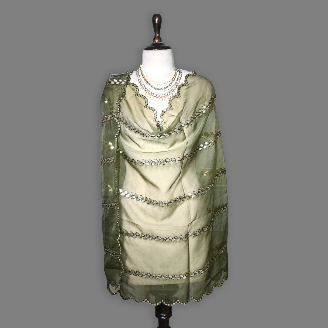 Organza Gota Patti Work Dupatta – Elegant Ethnic Dupatta for Women
