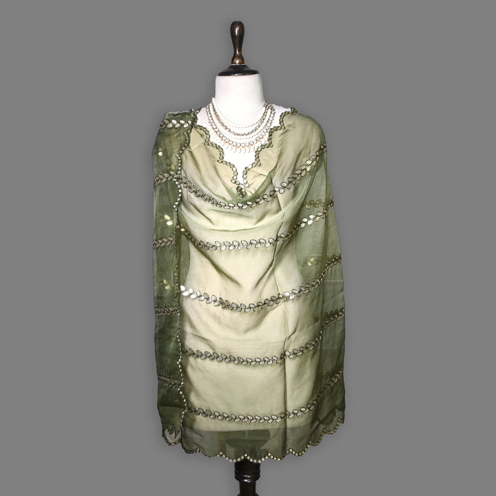 Organza Gota Patti Work Dupatta – Elegant Ethnic Dupatta for Women