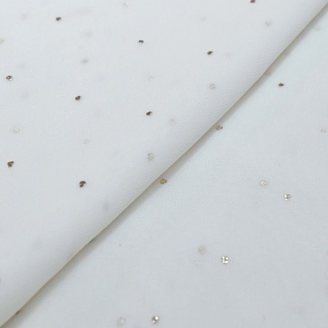 60gm Georgette Mukaish Hand Work Fabrics