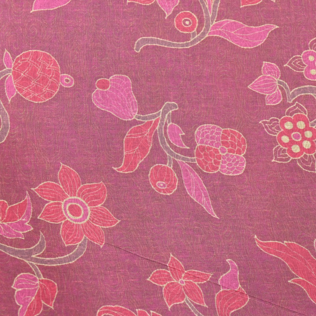 Multi Color Viscose Crepe, Floral Digital Print Fabrics