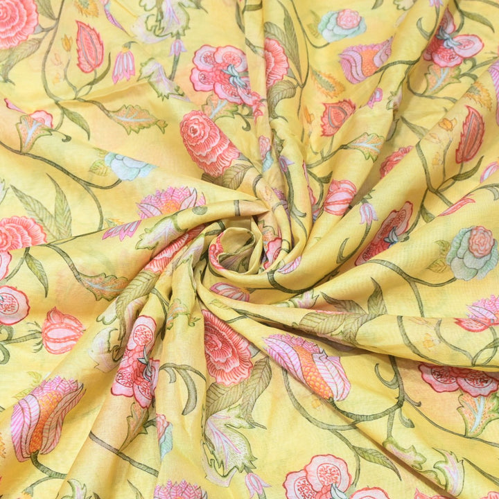 Multi Color Premium Bamberg Satin Digital Print Fabric – 001333-13