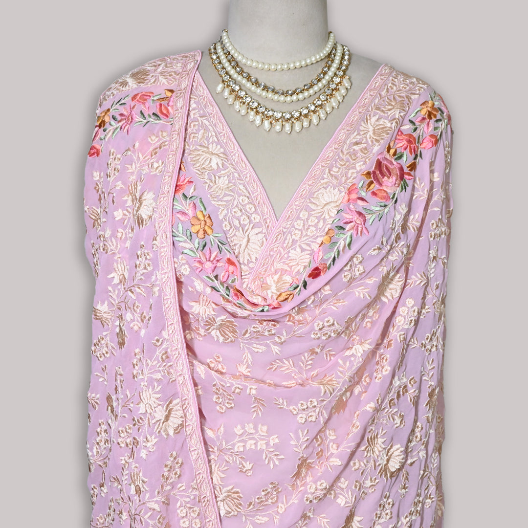 Premium Georgette Thread Embroidery Dupatta | Designer Festive Ethnic Dupatta for Women | F93653-05