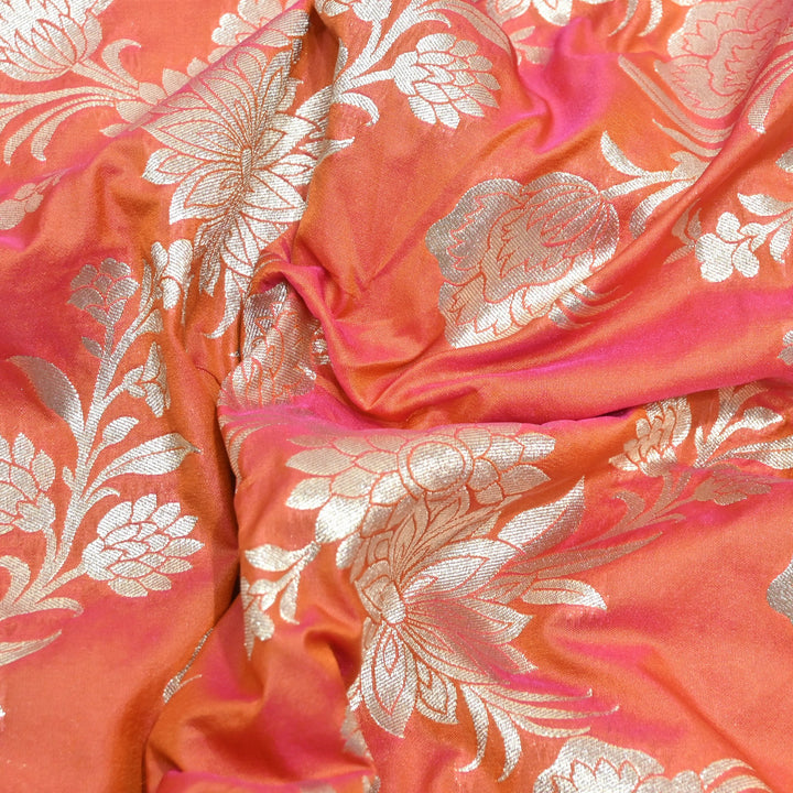 Katan Silk Zari Jaal Brocade Fabrics