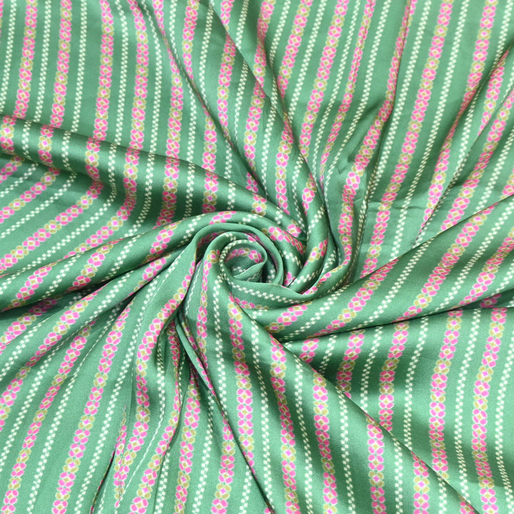 Bemberg Satin Digital Print Fabric– Soft Luxury Designer Satin Fabric 001333-34