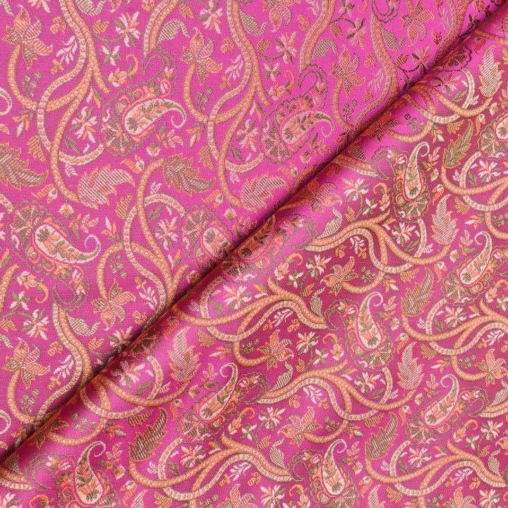 Satin Zari Tehra Brocade Fabrics