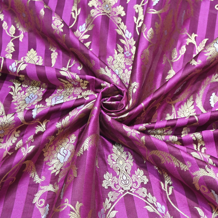 Mulberry Mina Zari Brocade Fabric
