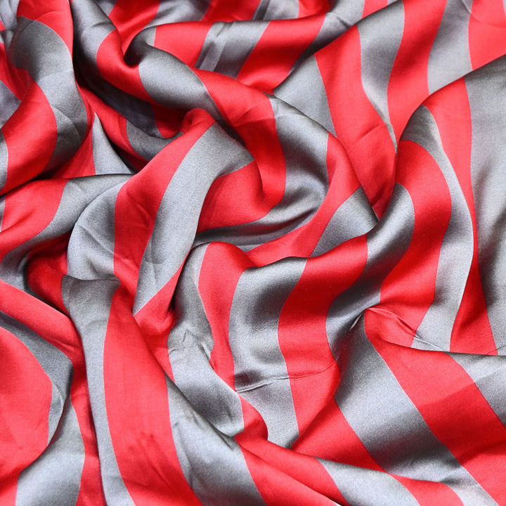 Modal Satin Digital Print Fabric  – Soft Luxury Printed Satin Fabric-001416-1