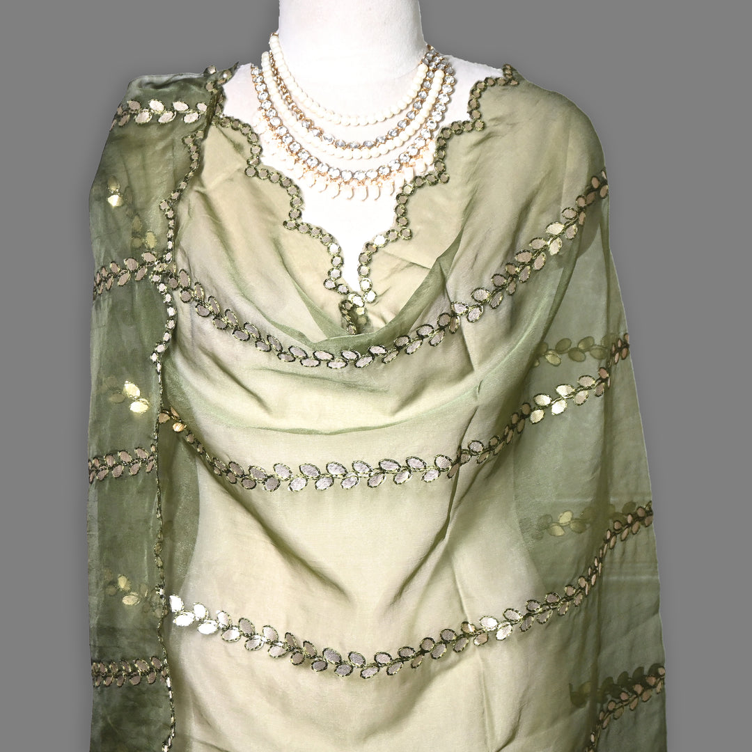 Organza Gota Patti Work Dupatta – Elegant Ethnic Dupatta for Women