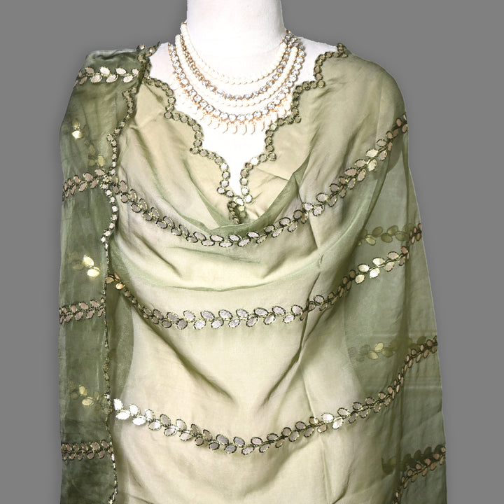 Organza Gota Patti Work Dupatta – Elegant Ethnic Dupatta for Women
