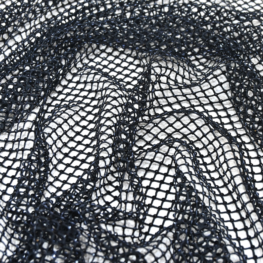 NET EMBROIDERED FABRIC WITH GRID SHIMMER- CF2305- 04
