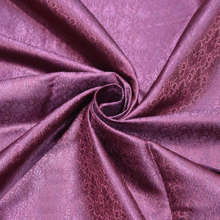 Purple Tanchue Silk Brocade Fabric.