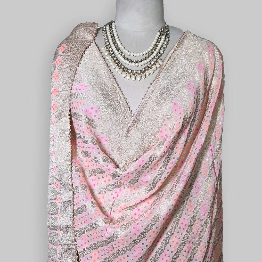 Premium Semi Georgette Leheriya Bandhej Dupatta – Elegant Ethnic Dupatta for Women-A9