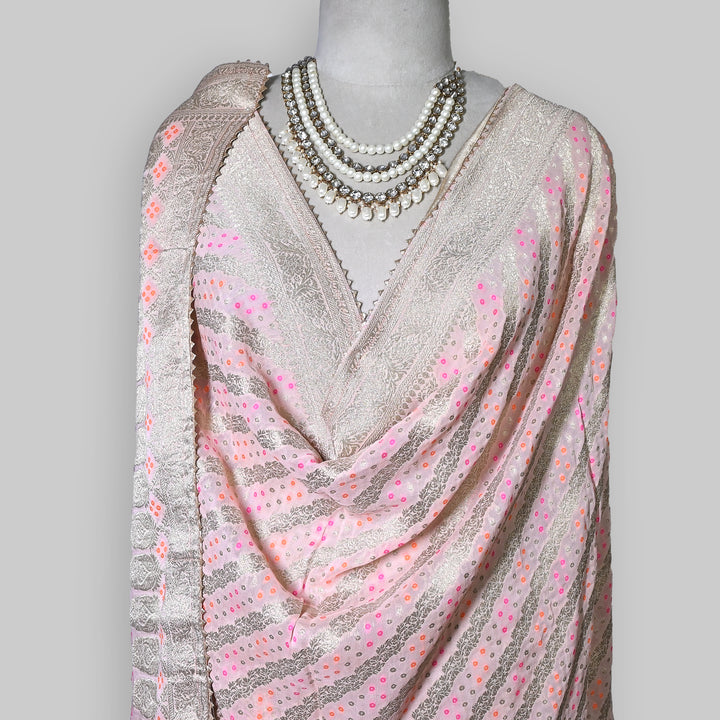Premium Semi Georgette Leheriya Bandhej Dupatta – Elegant Ethnic Dupatta for Women-A9