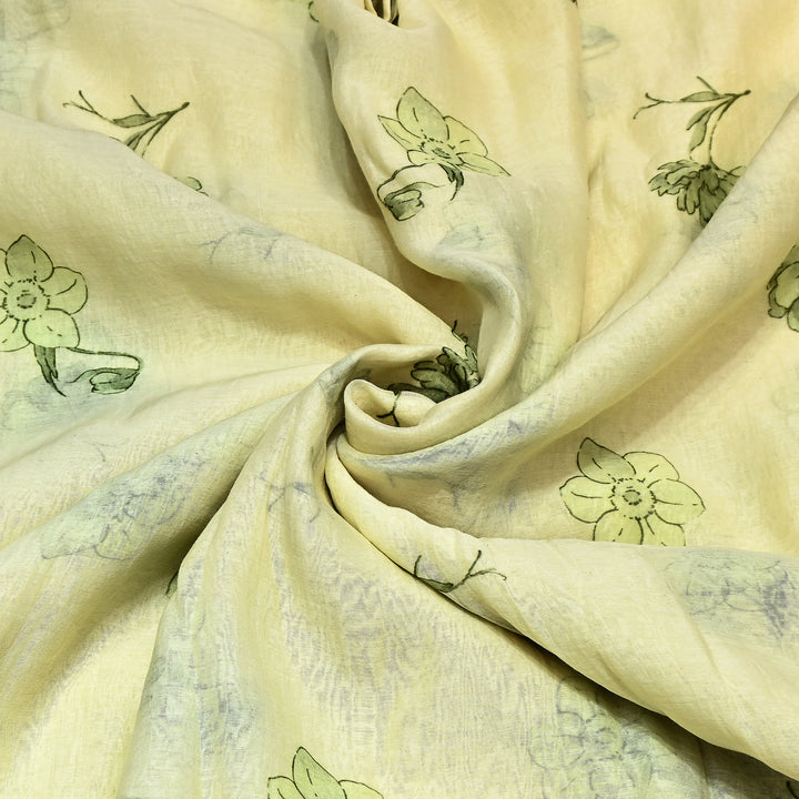 Mul Chanderi Digital Print Fabric - Soft Lightweight Designer Fabric GT0185-1H