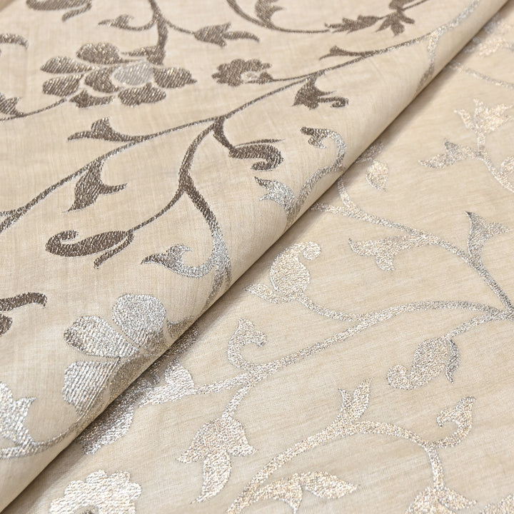 Pure Moonga Silk Zari Embroidery Fabric – Premium Designer Ethnic Fabric for Wedding & Festive Wear -MS3080-1