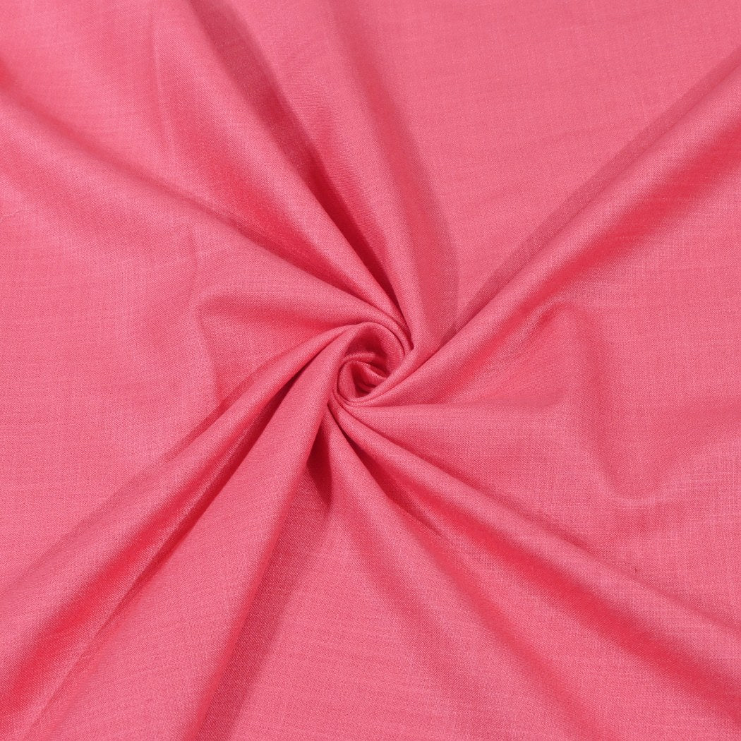 Rosy Pink Color Matka Cotton Fabrics