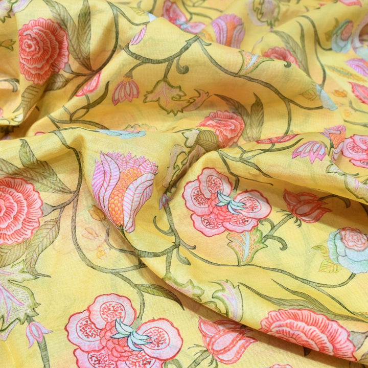 Multi Color Premium Bamberg Satin Digital Print Fabric – 001333-10