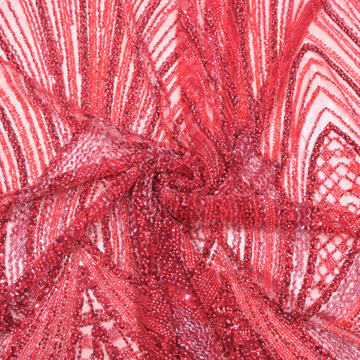 Beautiful Imported Net Cut Dana Sequins Embroidery Fabrics